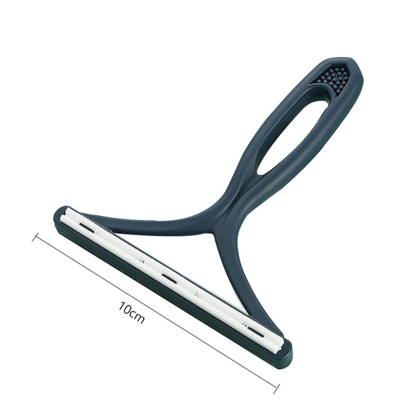 Double-Sided Portable Lint Remover and Pet Hair Brush for Fabrics and Carpets