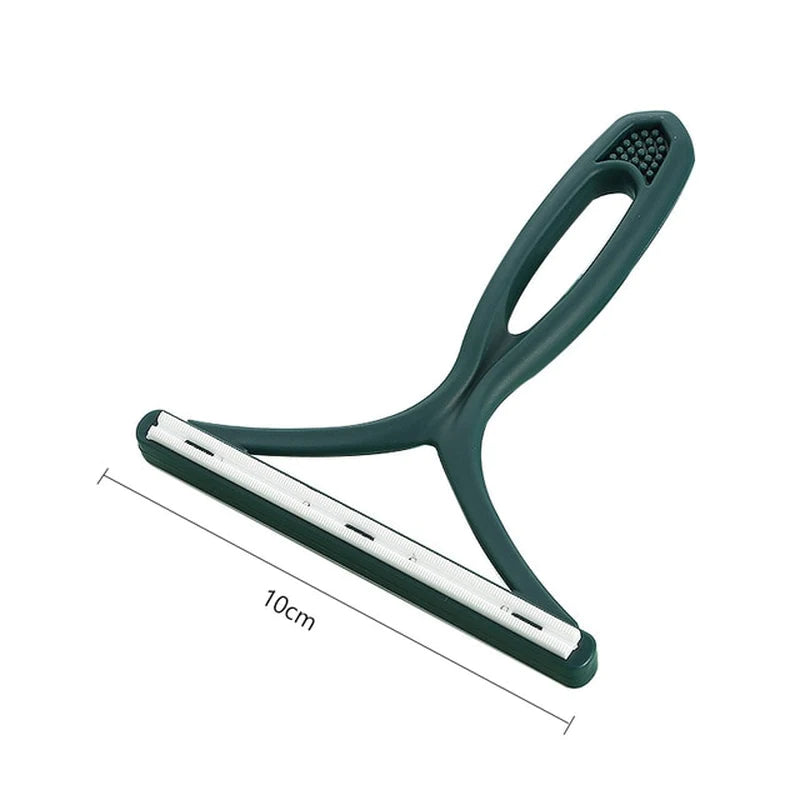 Double-Sided Portable Lint Remover and Pet Hair Brush for Fabrics and Carpets