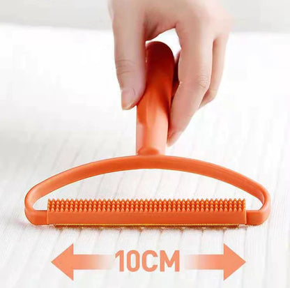 Double-Sided Portable Lint Remover and Pet Hair Brush for Fabrics and Carpets