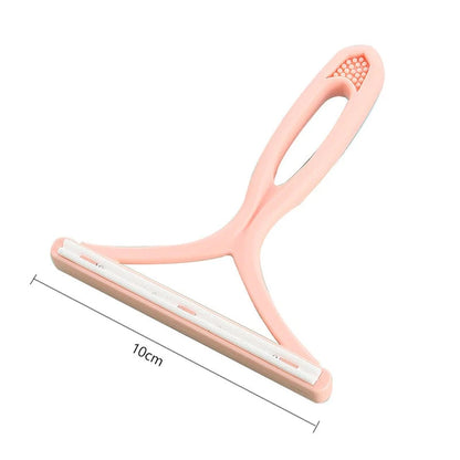 Double-Sided Portable Lint Remover and Pet Hair Brush for Fabrics and Carpets