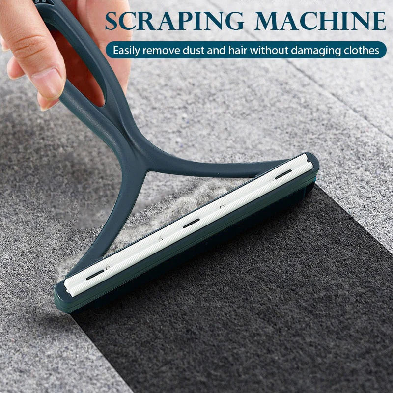 Double-Sided Portable Lint Remover and Pet Hair Brush for Fabrics and Carpets
